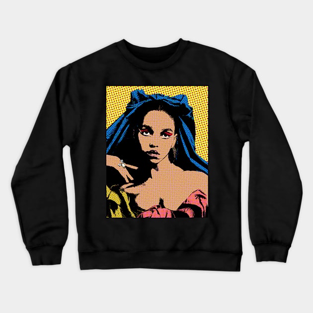 fka twigs style pop art Crewneck Sweatshirt by soundofpopart